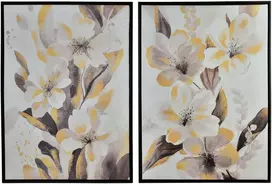 Mondex Since 1986 INGA 2 paveikslų rinkinys 50x70cm auksinės gėlės 2