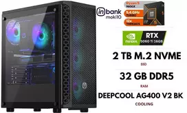 GameRoom Stacionarus kompiuteris | RYZEN 5 9600X, DDR5 32GB 6000MHz, NVME M.2 SSD 2TB, RTX 5060 Ti 16GB