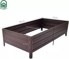 NAUJIENA! Pakelta lysvė KLASIKA GARDEN, dažyta pagal RAL8017 - RAL 8017 - 190 x 50 x 20 cm