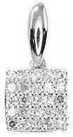 Auksinis pakabukas su brangakmeniais. Metalas: Baltas Auksas. Praba: 585°. Akmuo: Briliantai - 11 mm. - 0.34 g. - Briliantai (0,063Ct)