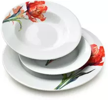 LEA TULIP Pietų rinkinys 18 dalių 21,8 cm/19,2/27 cm sriubos lėkštė 220 ml