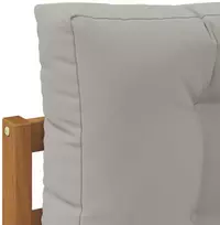 Lauko baldų komplektas Lauko sofos komplektas 7 vnt. Natūrali ir šviesiai pilka