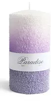 Mondex PARADISE žvakė, didelis cilindras, 7x7x17,5 cm, parafinas, alyvinė