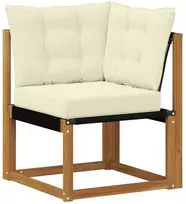 Lauko kampinis sofa Kietas akacijos medis ir tekstileno audinys
