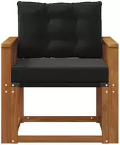 Lauko sofa Kietasis akacijos medis ir Textilene Natūrali