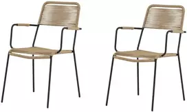 Venture Design Fotelis Lindos 44x40 cm Ruda poliesterio virvė