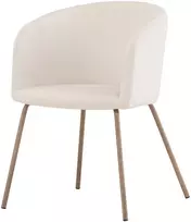 Venture Design Valgomojo kėdė Berit 46x45x47 cm smėlio spalvos veliūro apmušalas