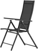 Venture Design Valgomojo kėdė Levanzo 2 vnt., juoda, sulankstoma, plieninė