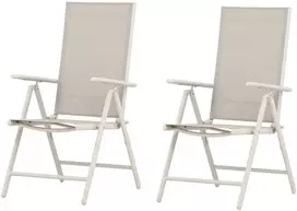 Venture Design Valgomojo kėdė Break smėlio spalvos, aliuminis, sulankstoma, reguliuojama atlošo dalis
