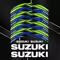 Suzuki motociklo ratlankių lipdukai – 20 vnt. rinkinys