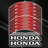 Honda motociklų ratlankių lipdukai – universalus 20 dalių rinkinys