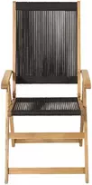 Venture Design Sulankstomas kėdė 47.5x52.5 cm Juoda virvė akacija
