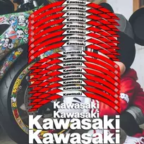 Kawasaki motociklo ratlankių lipdukai
