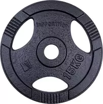 Ketaus olimpinis svorio diskas inSPORTline Hamerton Juodas 15 kg, 50 mm