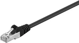 Goobay CAT 5e Komutacinis kabelis, F/UTP, juodas, 20 m, Cat5e, F/UTP (FTP), RJ-45, RJ-45, Juodas