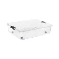 Daiktadėžė su ratukais Plast Team, 49 l, skaidri sp., 70.4 x 56 x 18.2 cm
