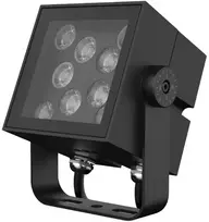 18W LED lauko šviestuvas - prožektorius FLOODLIGHT SQUARE, juodas, 3000K, 10°, IP66