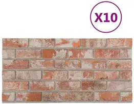 Sienų plokštės 10 vnt. 100 x 50 cm Oranžinė EPS putos