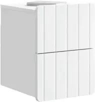 Sieninis naktinis staliukas 2 vnt. Balta 33 x 34,5 x 43 cm