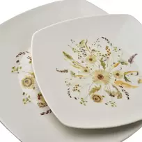 Affek Design LEA BEIGE pietų rinkinys 18 dalių dubenėlis 16,5 cm 500 ml / 18 cm / 24 cm