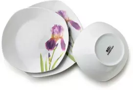 Affek Design LEA IRIS 18 dalių pietų servizas, dubuo 500 ml, 16,5/19,5/22 cm