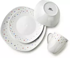 Affek Design LEA MINI pietų rinkinys, 16 dalių, 370 ml puodelis / 500 ml dubuo, 17/19,5/25,5 cm