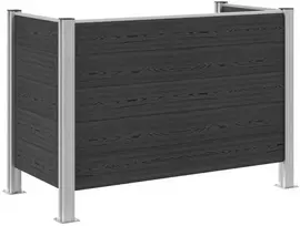 Atliekų konteinerio tvora Pilka 161 x 85 x 115 cm Alavas ir WPC