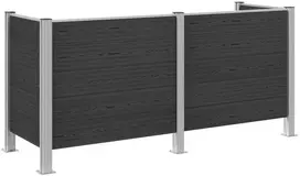 Atliekų konteinerio tvora Pilka 237 x 85 x 115 cm Alavas ir WPC