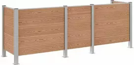 Atliekų konteinerio tvora Ruda 315 x 85 x 115 cm Alavas ir WPC