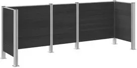 Atliekų konteinerio tvora Pilka 315 x 85 x 115 cm Alavas ir WPC