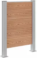 Atliekų konteinerio tvora Ruda 85 x 12 x 115 cm Alavas ir WPC