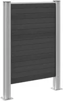 Atliekų konteinerio tvora Pilka 85 x 12 x 115 cm Alavas ir WPC