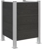 Atliekų konteinerio tvora Pilka 85 x 85 x 115 cm Alavas ir WPC