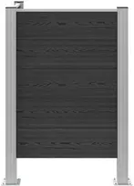 Atliekų konteinerio tvora Pilka 85 x 85 x 115 cm Alavas ir WPC