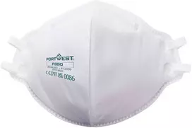 FFP3 Dolomite Portwest P350 plokščiai sulankstomas respiratorius 20 vnt., Pw spalvos: Baltas
