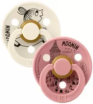 BIBS x MOOMIN čiulptukų rinkinys 1 dydis (0 - 6 mėn.) Little My Dusty Rožinė/Ivory
