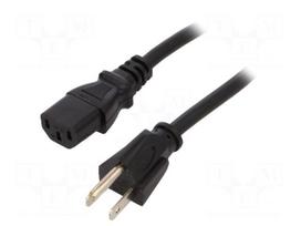 Cable | SJT | 3x18AWG | IEC C13 female,NEMA 5-15 (B) plug | PVC | 2.5m