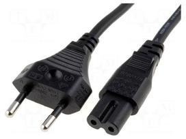 Cable | H03VVH2-F | 2x0.75mm2 | CEE 7/16 (C) plug,IEC C7 female