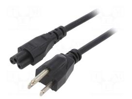 Cable | SVT | 3x18AWG | IEC C5 female,NEMA 5-15 (B) plug | PVC | 1.8m
