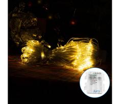 Aigostar-LED Lauko kalėdinė girlianda 100xLED/8 funkcijos 3xAA 8x0,6m IP44 šiltai balta