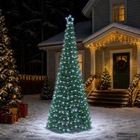 LED blizganti kalėdinė eglutė su pagrindu EKENAS 250 cm 370 LED