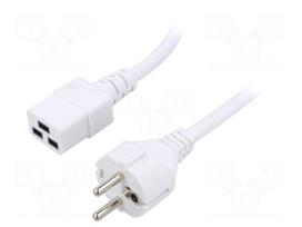 Cable | H05VV-F | 3x1.5mm2 | CEE 7/7 (E/F) plug,IEC C19 female | PVC