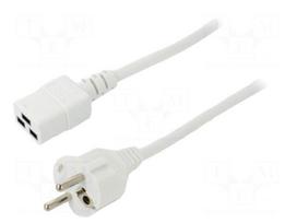 Cable | H05VV-F | 3x1.5mm2 | CEE 7/7 (E/F) plug,IEC C19 female | PVC