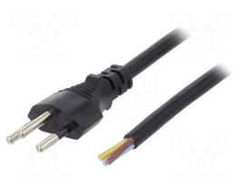 Cable | H05VV-F | 3x1mm2 | cables,SEV-1011 (J) plug | PVC | 5m | black