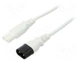 Cable | H03VVH2-F | 2x0.75mm2 | IEC C7 female,IEC C8 male | PVC | 5m