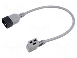 Cable | H05VV-F | 3x1.5mm2 | IEC C19 female angled,IEC C20 male