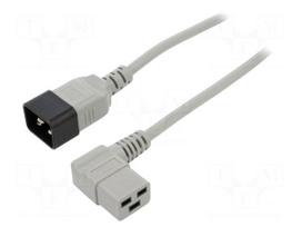Cable | H05VV-F | 3x1.5mm2 | IEC C19 female angled,IEC C20 male
