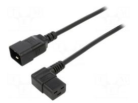 Cable | H05VV-F | 3x1.5mm2 | IEC C19 female angled,IEC C20 male