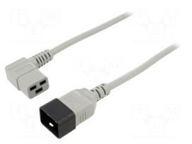 Cable | H05VV-F | 3x1.5mm2 | IEC C19 female angled,IEC C20 male