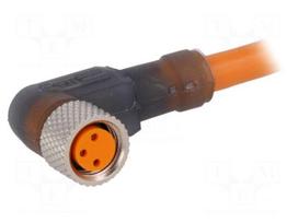 Cable: for sensors | PIN: 3 | M8 female | angled | 2m | plug | 60VDC | 60VAC